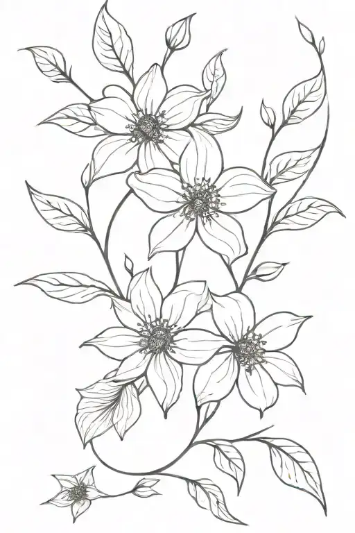 Black Flowers Intertwined