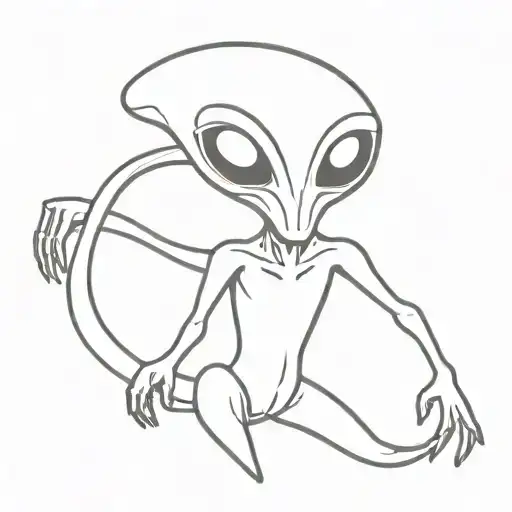 Cartoon Alien Psychedelic
