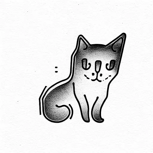 Minimalist Ghost Cat