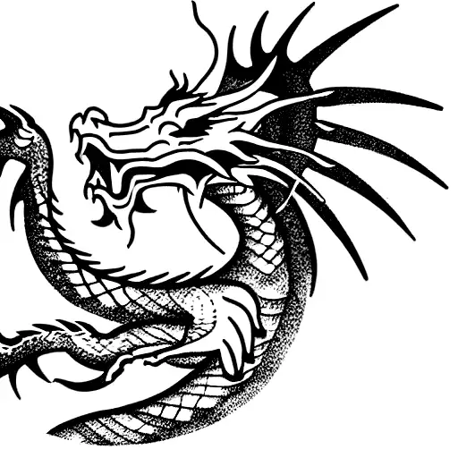 Engraving Dragon