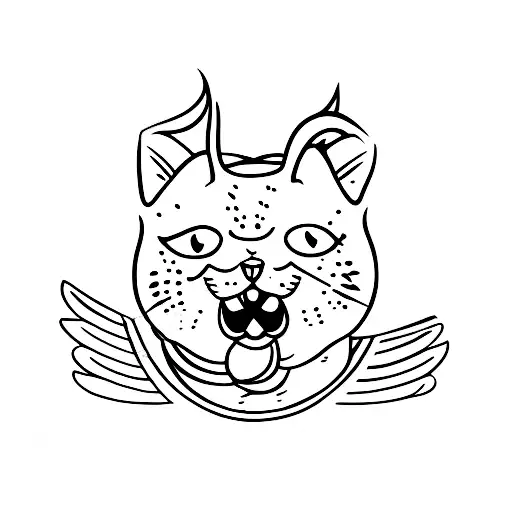 Extremely Simple But Cute Cat