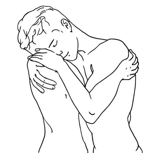 Son Hugging Father From Behind