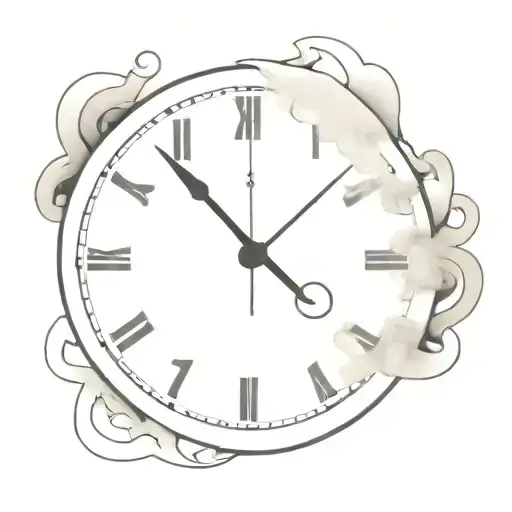 Clock Face With Smoke Around It