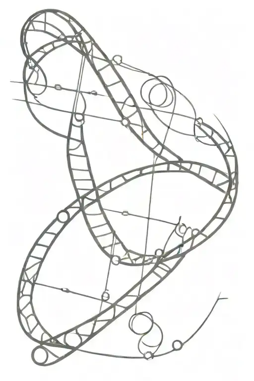 Guitar Fret Bored Turning Into Dna Double Helix Intertwined