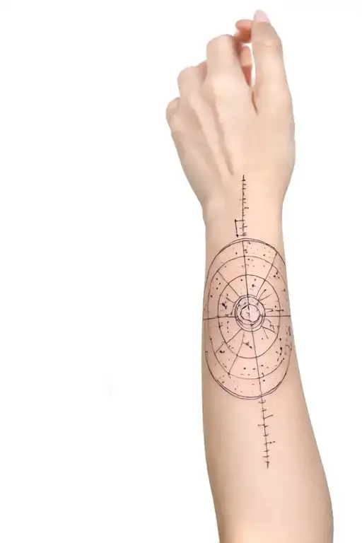 2 Birth Charts Sleve Tattoo On My Arm