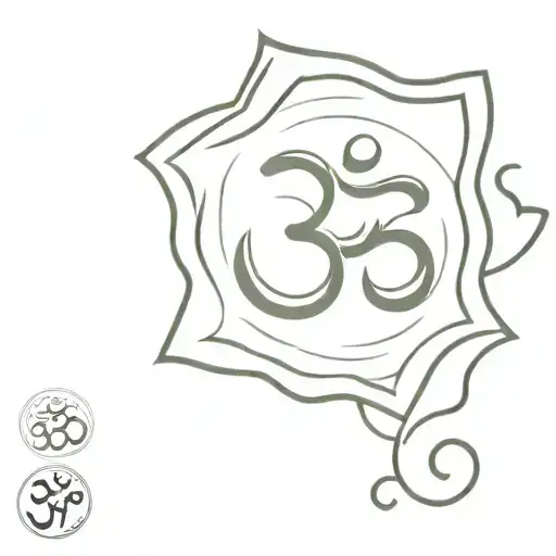 Om And Cat Paw Print