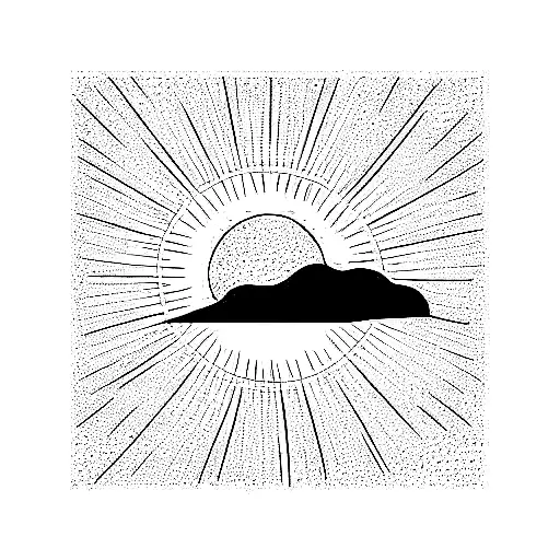 Sunset Ocean Fine Line