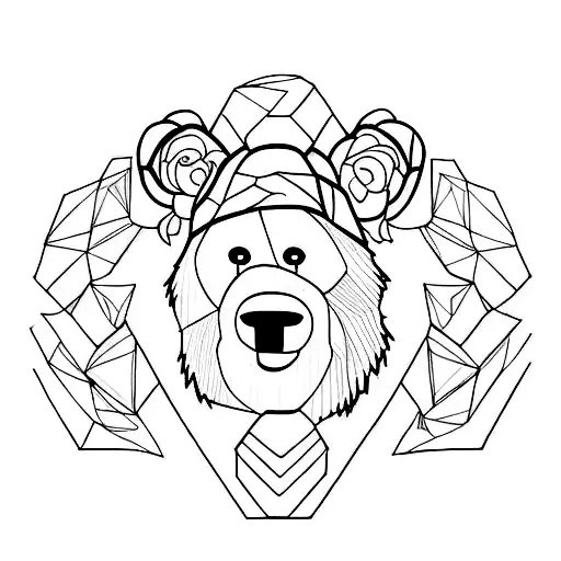 A Minimalist Tattoo Of A Teddy Bear Wearing Emilia Mernes' Iconic Outfit