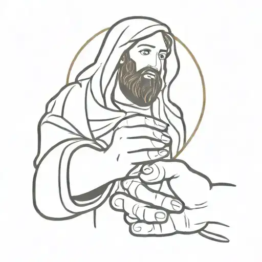 Jesus Christ And Prophet Muhammad Shaking Hands In Peace