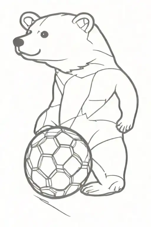 Soccer Ball Bear Standing