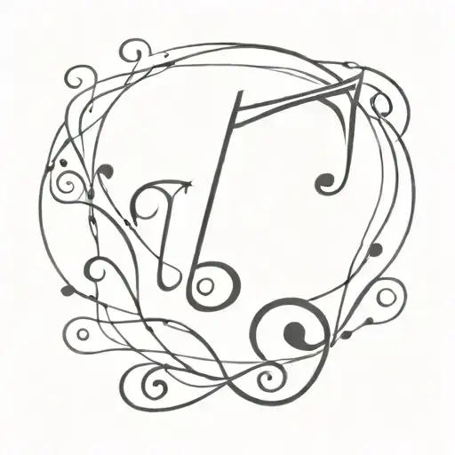 Music Note With Letter K