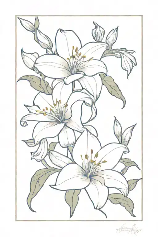 Honeysuckle Lily And Morning Glory Bouquet