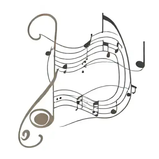 Math And Music Note Intertwined