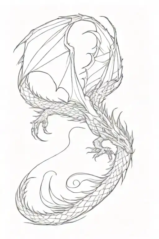 Beautiful Dragon Flying