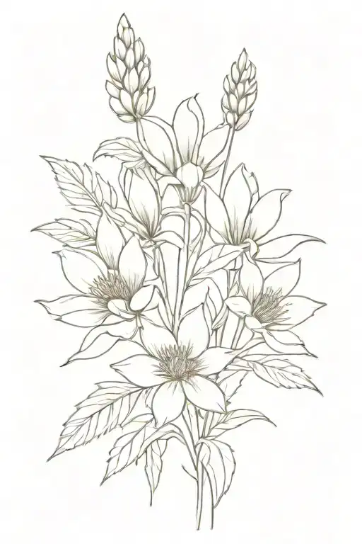 Lupine And Sunflower