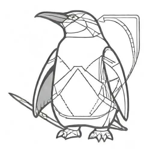 A Penguin In The Style Of A Ikaika Warrior With Armor