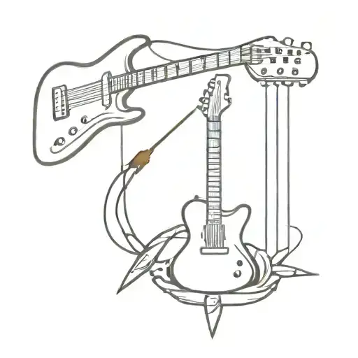Kunai And A Cake With Guitars And Music