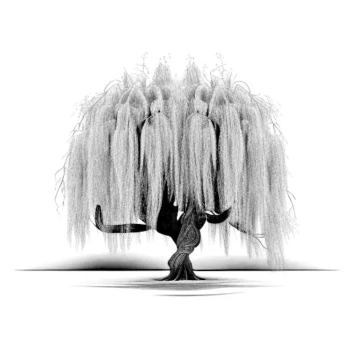 Willow Tree With Colours And Not Too Moody Looking