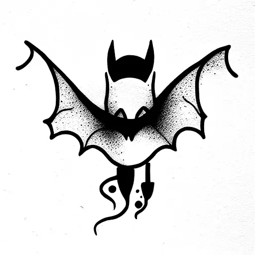 Floral Wrap With Bats