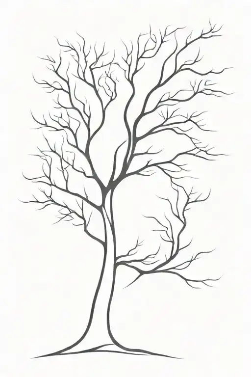 Windswept Tree Silhouette