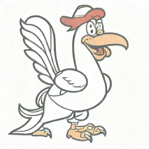 Foghorn Leghorn In A Football Uniform