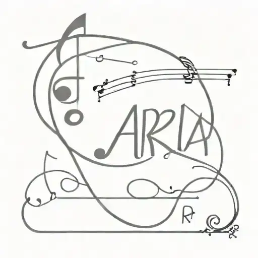 The Name Aria With Music Notes
