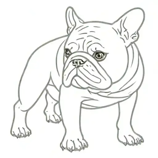 French Buldog Color Black White