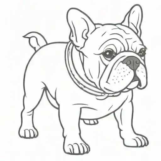 French Buldog Color Black White