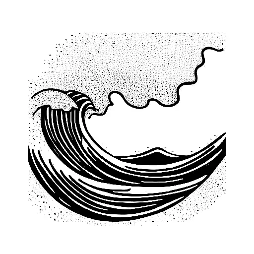 Ocean Wave Crashing On Wall