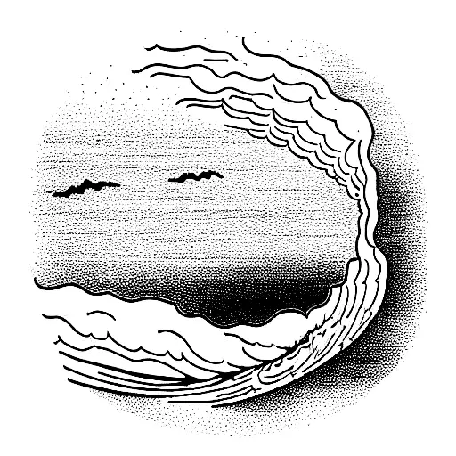 Ocean Wave Crashing Over Wall