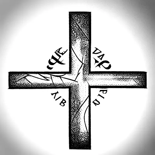 Christian Cross With The Letters Wwvs On It