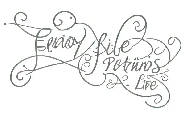 Enjoy Life Be Kind Quote From Lando Norris Tattoo Cursive