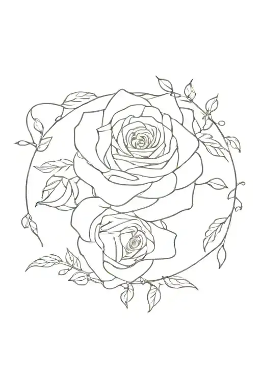 Roses And Aster Vine Wrapping