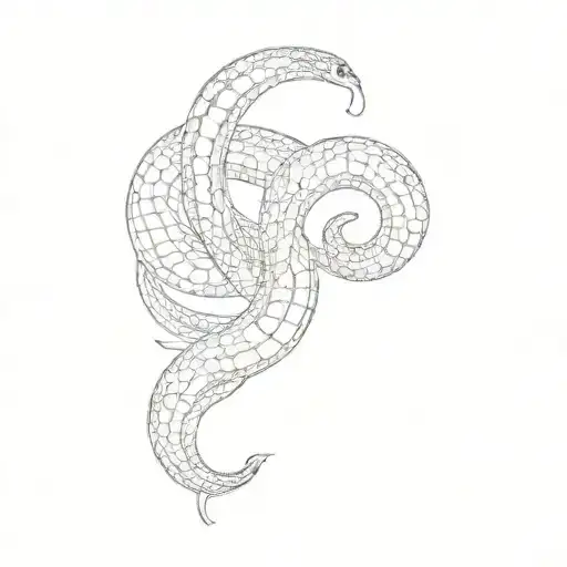 A Snake With Moon