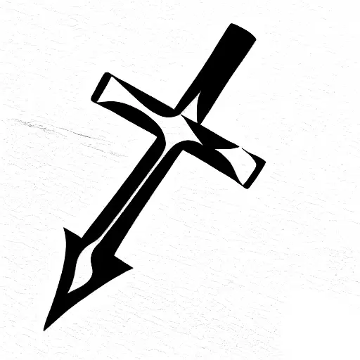 Sword In The Shape Of A Christian Cross