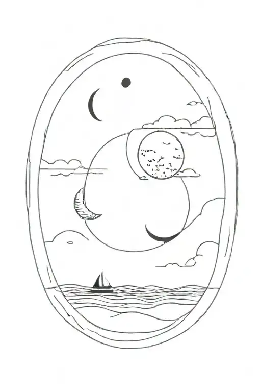 Inside The Postage Stamp Is The Sea And The Moon