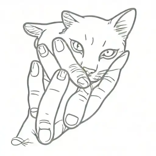 Hand And Cat Paw