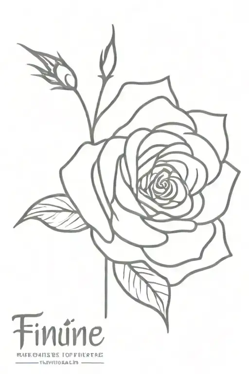 Rose With A Paint Brush As The Stem Wrapped