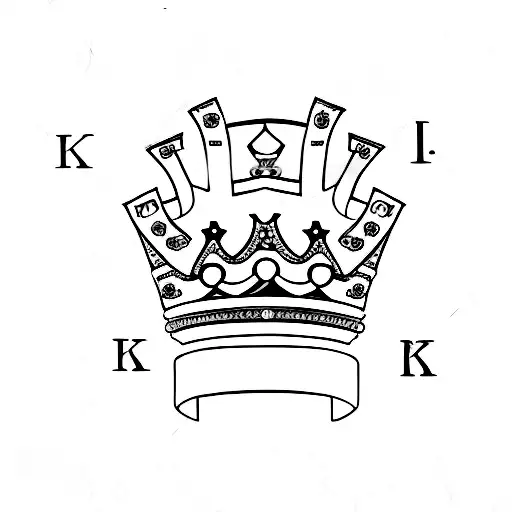 A Kings Crown With Letter 'K'