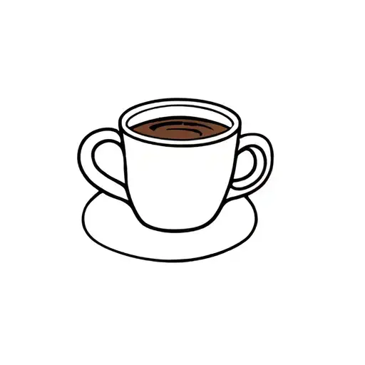 Cup Of Coffee And A Chocolate Milk Carton