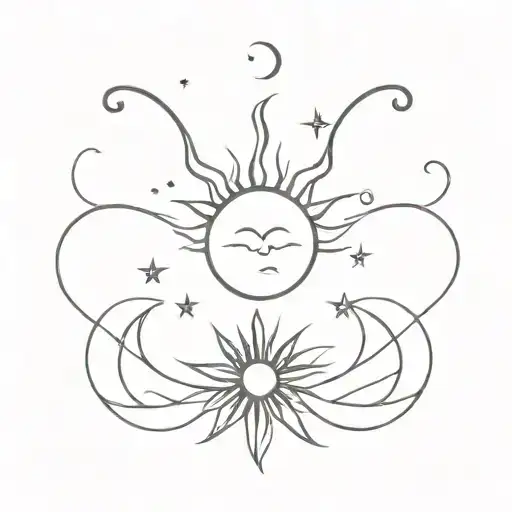 Moon And Sun Surrounded