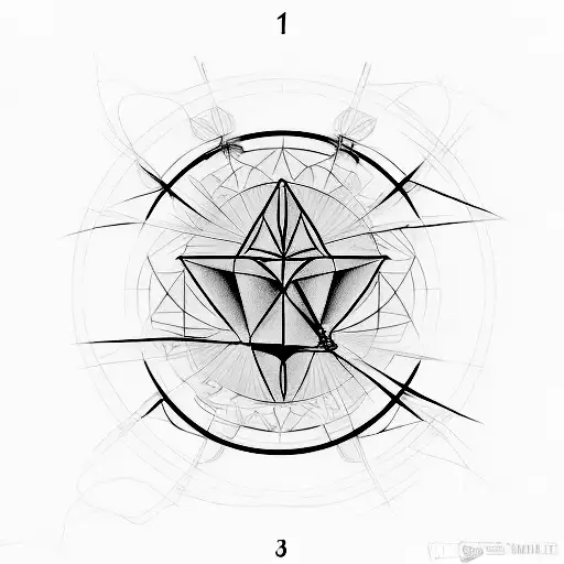 Make Me A Tattoo Of Only Black Paint That Has The Number 369 Of Nikola Tesla And The Golden Ratio