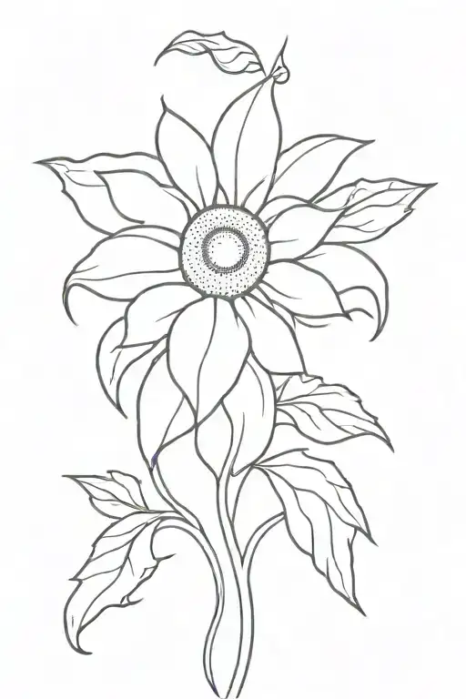 Sunflower With Semi Colon