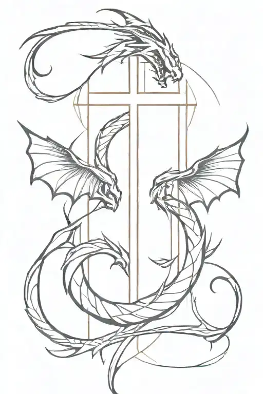 Dragon And Cross