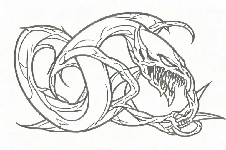 Fire And Axe Inspired By Venom