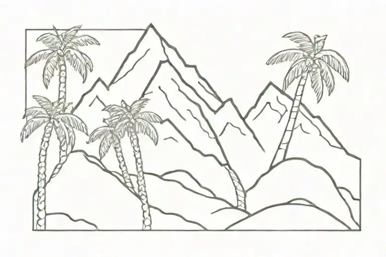 Mountain Wave Palm Tree