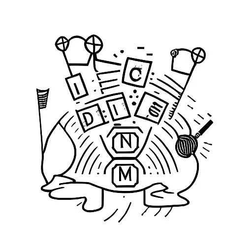 A Tattoo Of Drum Notation Spelling Out A Meaningful Word