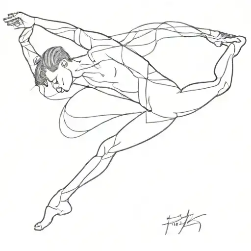 Male Dancer Gracefully Moving