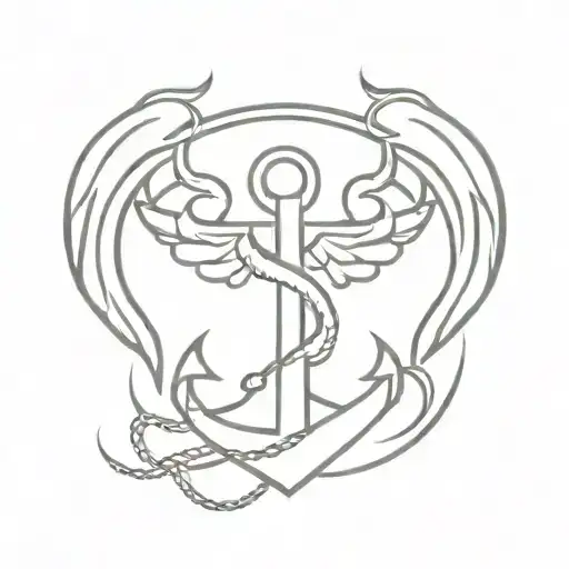 Anchor Angel Wings
