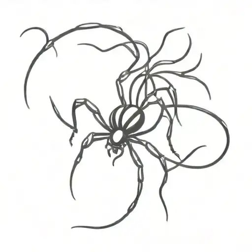Black Widow Spider With Initials S B